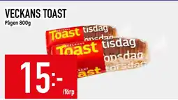 Matdax VECKANS TOAST erbjuda