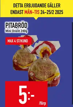 Matdax PITABRÖD erbjuda