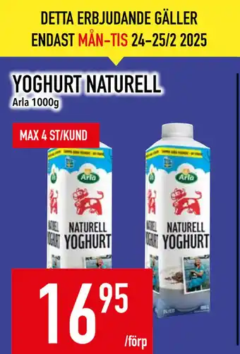 Matdax YOGHURT NATURELL erbjuda