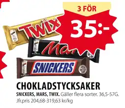 Handlar'n CHOKLADSTYCKSAKER erbjuda