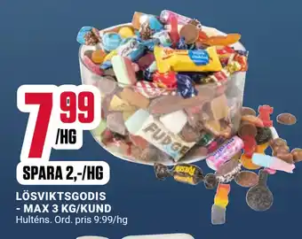 ÖoB LÖSVIKTSGODIS - MAX 3 KG/KUND erbjuda