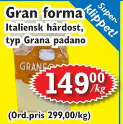 T-jarlen Gran forma erbjuda