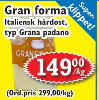 T-jarlen Gran forma erbjuda