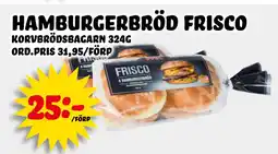 Nelins Hamburgerbröd Frisco erbjuda