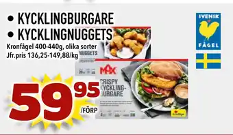 MatArket KYCKLINGBURGARE • KYCKLINGNUGGETS erbjuda