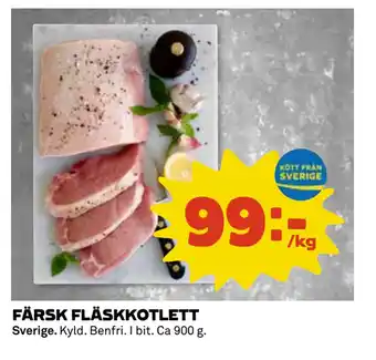 Coop Daglivs FÄRSK FLÄSKKOTLETT erbjuda