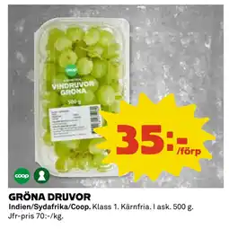 Coop Daglivs GRÖNA DRUVOR erbjuda