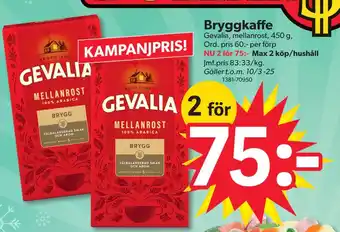 DollarStore Bryggkaffe erbjuda