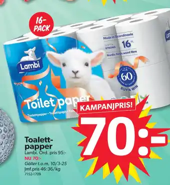 DollarStore Toalettpapper erbjuda