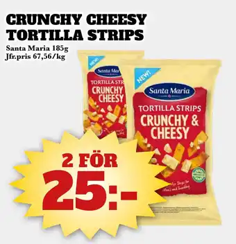 Bonum Matmarknad CRUNCHY CHEESY TORTILLA STRIPS erbjuda