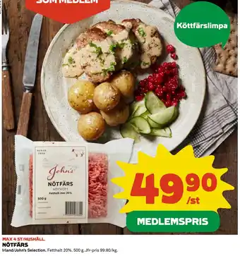 Coop Daglivs NÖTFÄRS erbjuda