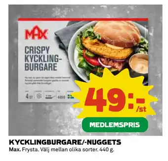 Coop Daglivs KYCKLINGBURGARE/-NUGGETS erbjuda