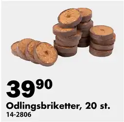 Biltema Odlingsbriketter, 20 st erbjuda