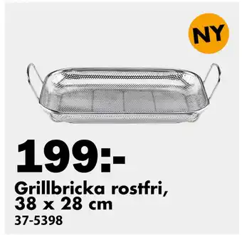 Biltema Grillbricka rostfri, 38 x 28 cm erbjuda