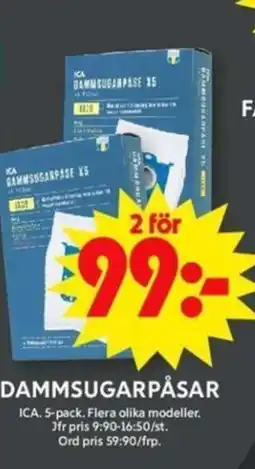 ICA Maxi DAMMSUGARPÅSAR erbjuda