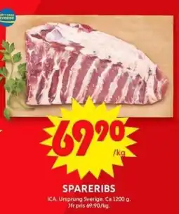 ICA Maxi SPARERIBS erbjuda