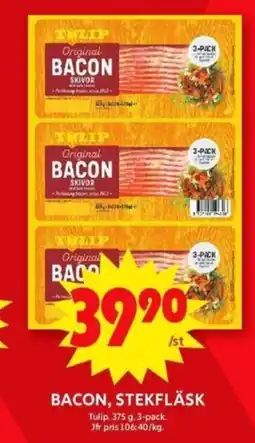 ICA Maxi BACON, STEKFLÄSK erbjuda