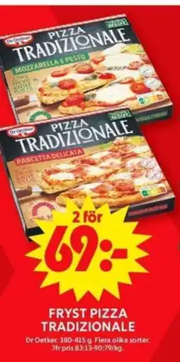 ICA Maxi FRYST PIZZA TRADIZIONALE erbjuda