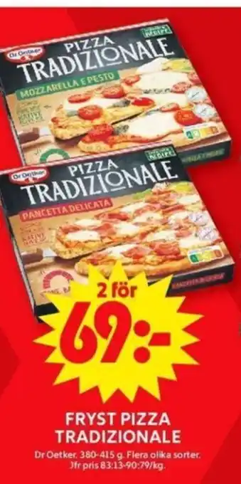 ICA Maxi FRYST PIZZA TRADIZIONALE erbjuda