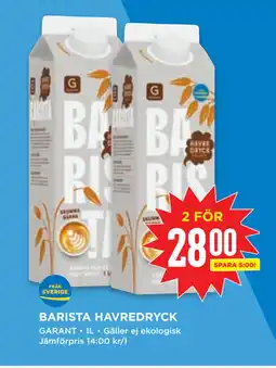 Willys BARISTA HAVREDRYCK erbjuda