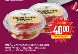 Willys INLÄGGNINGAR, DELIKATESSER erbjuda