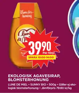 Willys EKOLOGISK AGAVESIRAP, BLOMSTERHONUNG erbjuda