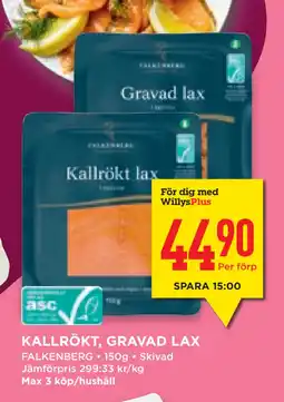 Willys Hemma KALLRÖKT, GRAVAD LAX erbjuda