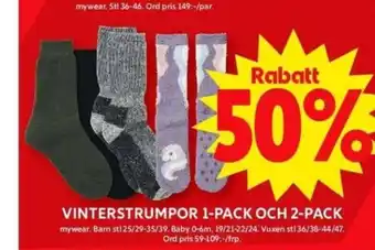 ICA Maxi VINTERSTRUMPOR 1-PACK OCH 2-PACK erbjuda