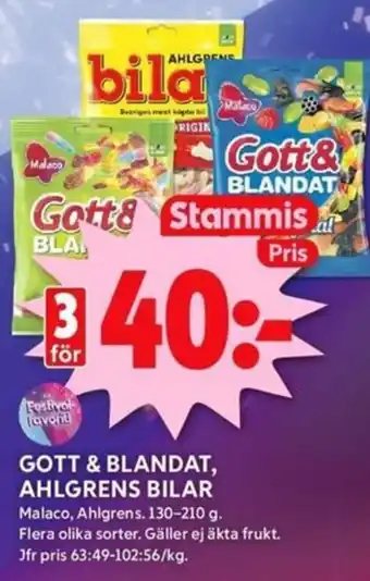 ICA Kvantum GOTT & BLANDAT, AHLGRENS BILAR erbjuda