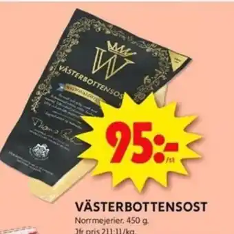 ICA Kvantum VÄSTERBOTTENSOST erbjuda