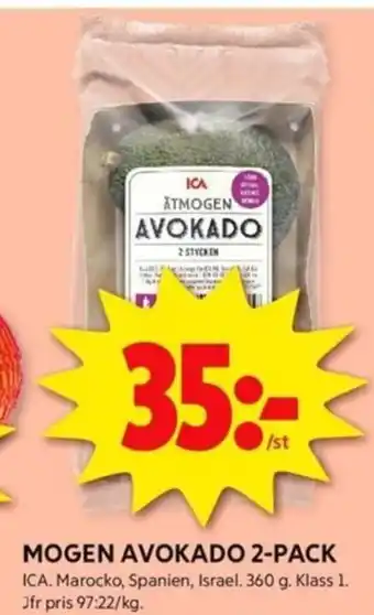 ICA Kvantum MOGEN AVOKADO 2-PACK erbjuda