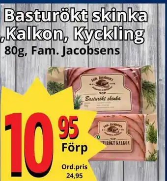 Supergrossen Basturökt skinka Kalkon, Kyckling erbjuda