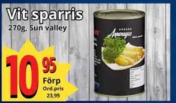 Supergrossen Vit Sparris erbjuda