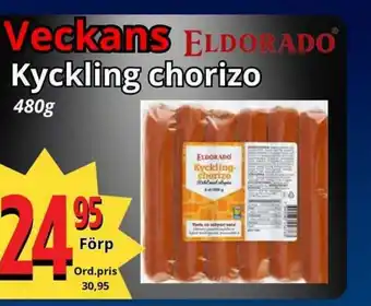 Supergrossen Veckans ELDORADO Kyckling chorizo erbjuda