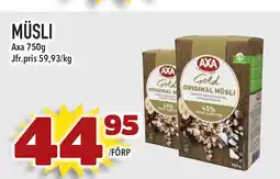 Supergrossen MÜSLI erbjuda