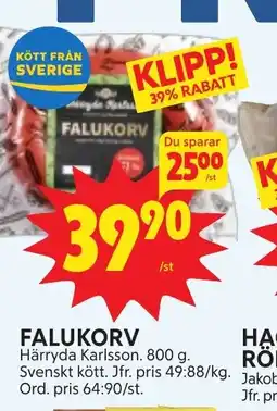 Ica Hajen Lagpris FALUKORV erbjuda