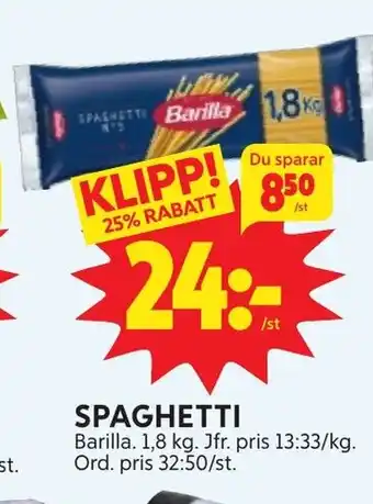 Ica Hajen Lagpris SPAGHETTI erbjuda