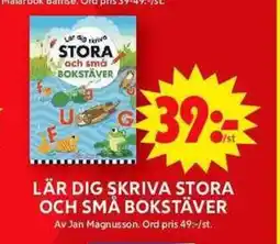 ICA Maxi Lär dig skriva stora och små bokstäver erbjuda