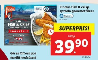 Lidl Findus fish & crisp spröda gourmetfiléer erbjuda