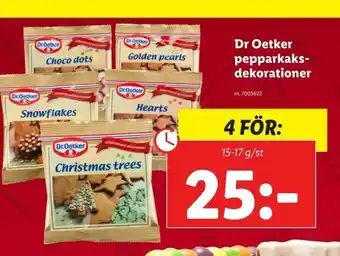 Lidl Dr Oetker pepparkaksdekorationer erbjuda