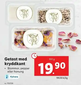 Lidl Getost med kryddkant erbjuda
