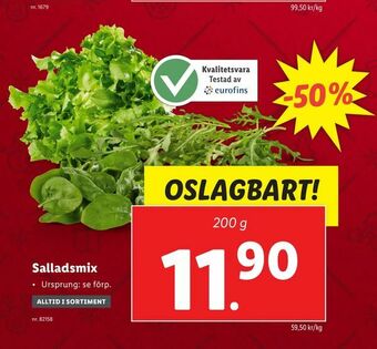 Lidl Salladsmix erbjuda