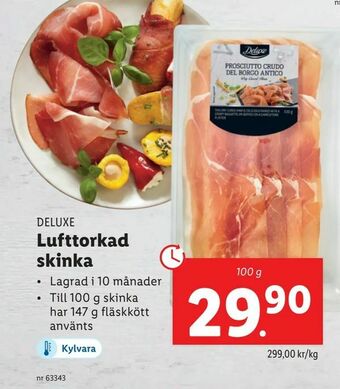 Lidl Lufttorkad skinka erbjuda
