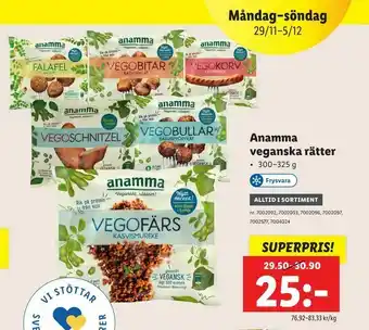Anamma veganska rätter