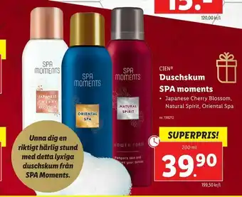 Lidl Duschskum SPA moments erbjuda