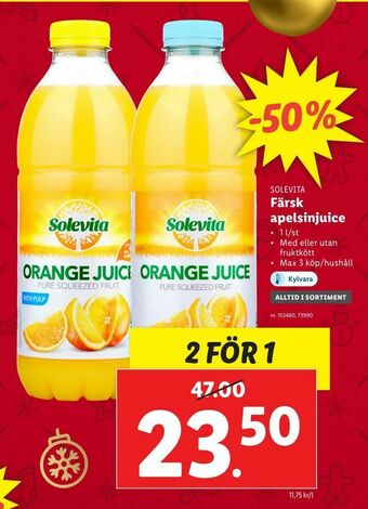 Lidl Färsk apelsinjuice erbjuda