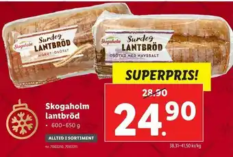 Lidl Skogaholm lantbröd erbjuda