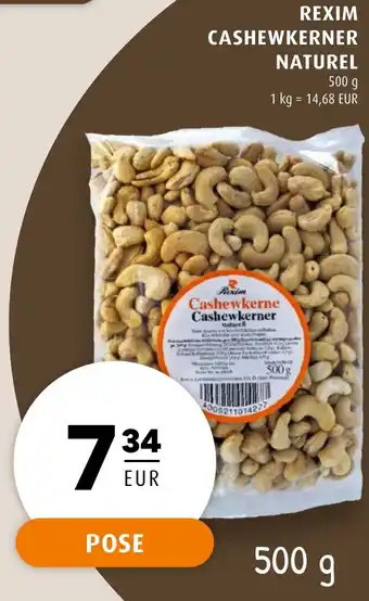 Scandinavian Park REXIM CASHEWKERNER NATUREL erbjuda