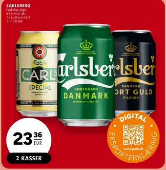 Scandinavian Park CARLSBERG Forskellige slags, 0-5,8 % vol. alk., erbjuda