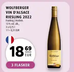 Scandinavian Park WOLFBERGER VIN D'ALSACE RIESLING 2022 Frankrig | Hvidvin. 13% vol. alk., erbjuda